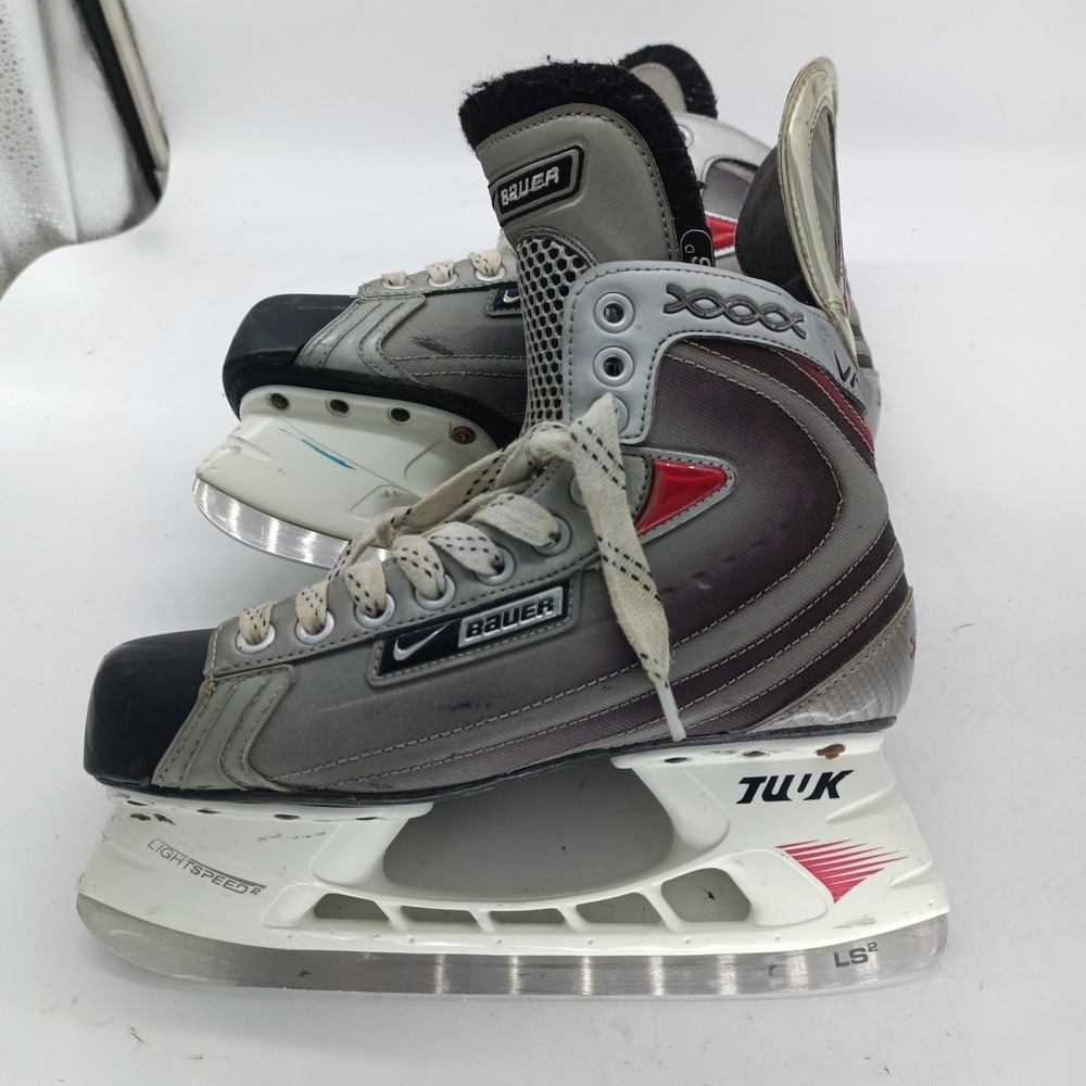 Nike Bauer Vapor XXXX Hockey Skates Mens Size 6 Shoe Size 7.5 Tuuk LS2 Grey
